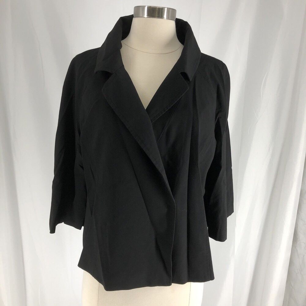 michael kors black 3/4 sleeve cropped blazer Large